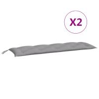 vidaXL Cojines banco jardín 2 uds tela Oxford 150x50x7 cm Color Antracita,  Gris,  Beige y mas Cojín Decorativo de Asiento Cojines de muebles de salon - details 10