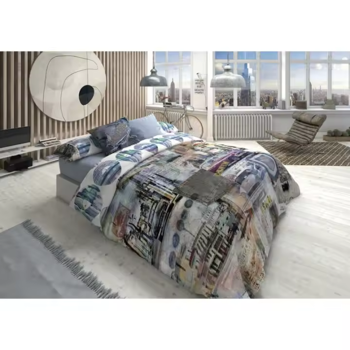 Lois - Juego de funda nórdica Lois MEGANO P. Azul Cama de 135 2 Piezas - 1