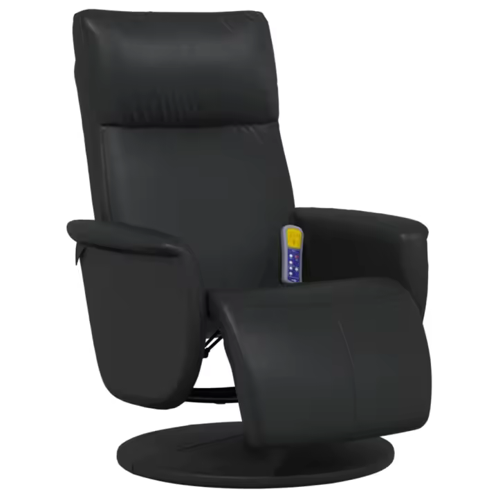 vidaXL Sillón reclinable masaje con reposapiés cuero sintético Marrón, Gris, Negro Sillon Dormitorio Sillon Comodos Silla Relax Sillón Sofá - 1