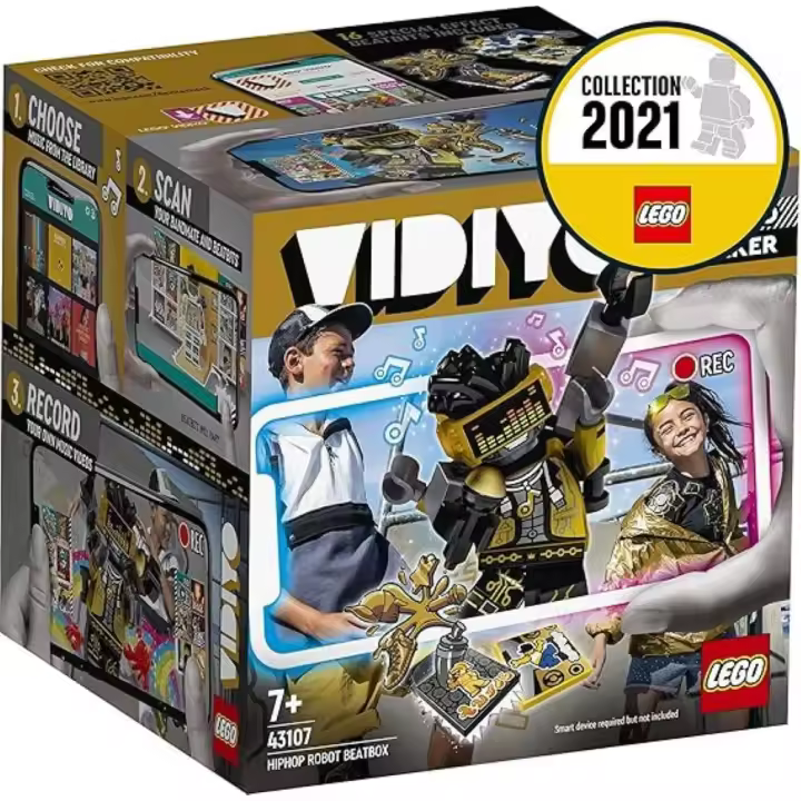 LEGO :43107 - Vidyo -  Hiphop Robot Beatbox - Los niños podrán dirigir, producir y protagonizar sus propios vídeos musicales - Uso app gratuita de realidad aumentadal - Edad recomendada mayores de 7 años - 1