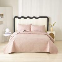 Colcha Liso Premium 6 Colores Neutros - Gris, Blanco, Beige, Verde, Azul y Rosa | Tallas Exactas 90, 105, 135 y 150 cm | Incluye 1-2 Fundas de Almohada Minimalistas | - details 3