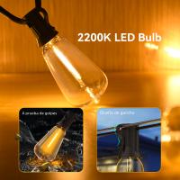 Luz De Cadena LED ST38 Para Exteriores Inalámbrica Shatterproof Para Patio Decoración De Boda Para Jardín Y Atrás Conectable - details 1