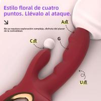 Vibrador Doble Para Mujeres Con 12 Velocidades Ajustables Material De Silicona Y Placa Estimulador De Clítoris Y Punto G Juguete Sexual - details 5