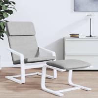 vidaXL Sillón de relax de tela gris claro - details 2