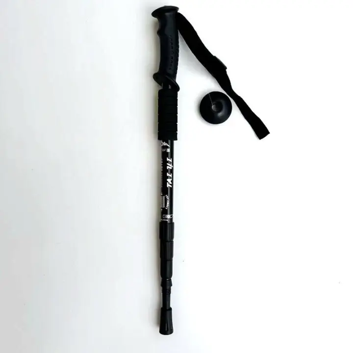 Bastones de trekking, bastones de senderismo de aluminio ligeros, ajustables, telescópicos, a prueba de golpes, con mango en T para niños, adultos, personas mayores, hombres, mujeres, acampadas, mochileros, viajes - 1