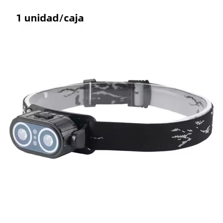 Mini Faro Recargable con Sensor de Gran Alcance, Indoor de Cabeza USB Faros LED Luz de Búsqueda Para Acampar - 1