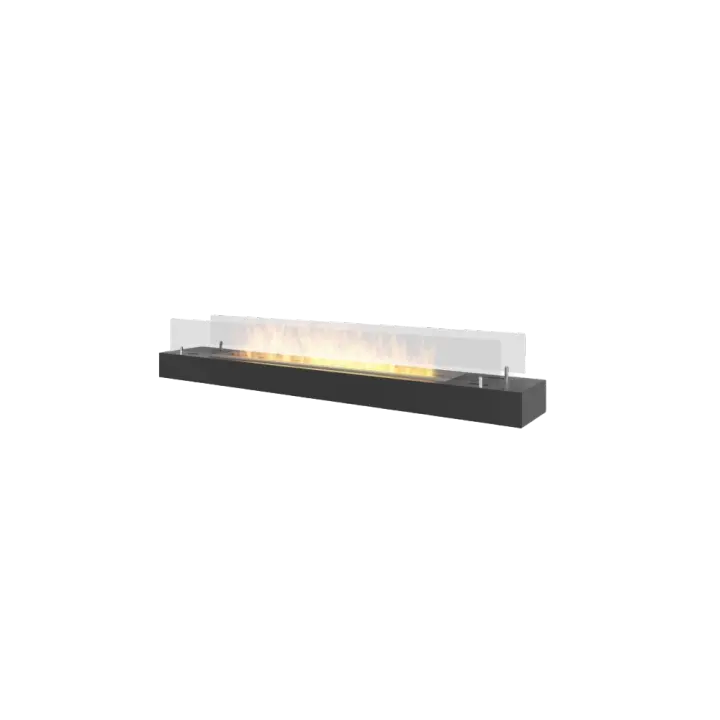 Quemador de Bioetanol insertable de encimera Negro mate en Maple inoxable de 120 cm con Cristal - 1