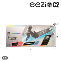 Patinete 2 ruedas negro plegable c/luces personalizables EEZI - details 7