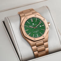 Reloj De Hombre SAPPHERO Oro Rosa Lujo Acero Inoxidable Resistente Al Agua Moda Deportiva Calendario Luminoso Regalo Elegante - details 26