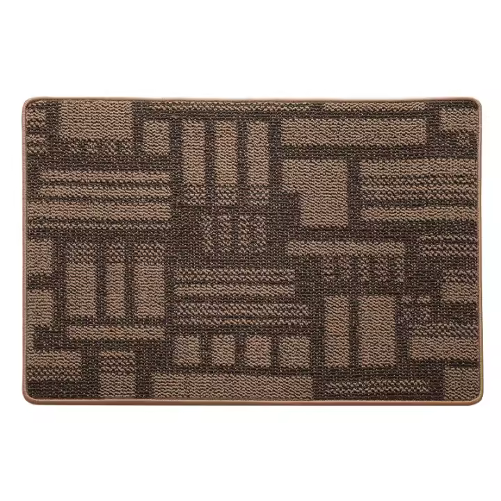 DEXI Door Mats Indoor 60 x 90 cm, Non-Slip Absorbent Dirt Trapper Mat, Thin Low Profile Doormats Inside, Washable Entrance Rug for Muddy Shoes and Paws, Brown - 1