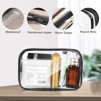 12 Piezas Bolsa de Cosméticos Transparent PVC with Cremallera Bolsa de Transporte de Artículos de Toque Transparente Bolsa de Maquillaje Cosmético Bolsa de Maquillaje Impermeable Estuche Organizador de Plástico de Vinilo para Baño de Vacaciones (Middle) - details 5