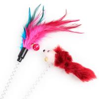 Juguete Interactivo Para Gatos Con Pluma De Color Multicolor Varilla De Feathers Con Ventosa De Sución Divertida Para Entretenimiento De Mascotas - details 8
