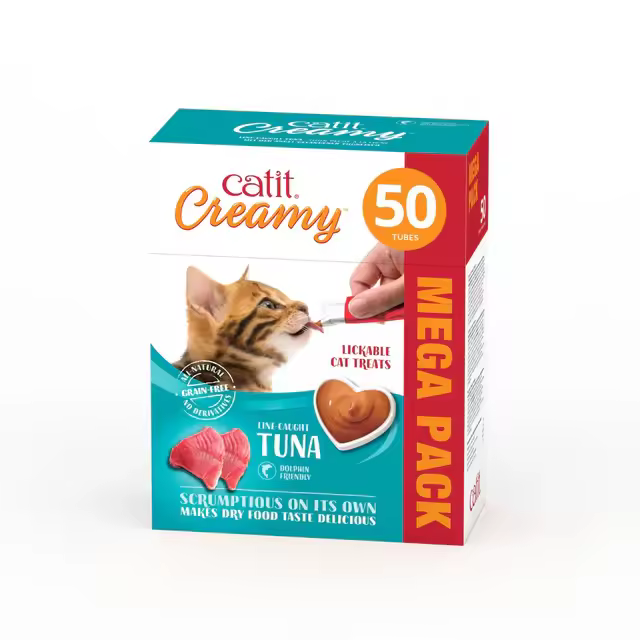 Catit Creamy Snacks Para Gatos de Atun - 50 Tubos x 10 g - 1