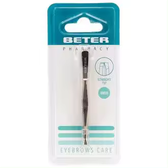 Beter Pinzas De Depilar Con Punta Recta Dorada 7,5Cm - 1
