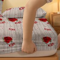 Sábana Moderna Y Sencilla Con Patrón De Corazones Y Flores En Vidrio Soplado Para Dormitorio Cobertor De Cama Con Estampado (Sin Fundas Para Almohadas) Material 100% Poliéster - details 4