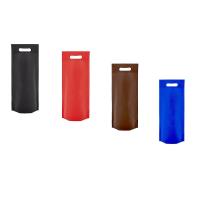Pack de 20 bolsas para botellas de vino de 75 cl bolsas tejido non woven para botellas de vino aceite de 75 cl rojas negras azul klein marrón chocolate para regalos y detalles de invitados de boda negocios - details 0
