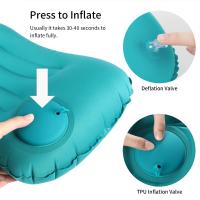 Cojín Inflable Portátil De Ultra Suave Para Soporte De Cuello Y Lumbar Cómodo Para Camping Piscina Y Viaje Color Variado - details 4