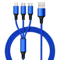 Cable De Carga USB Universal 3 En 1 Para iPhone 8 X XR 11 12 13 Samsung Moto Xiaomi Huawei Redmi Honor Tejido De Nylon Durable Longitud 1.2m - details 12
