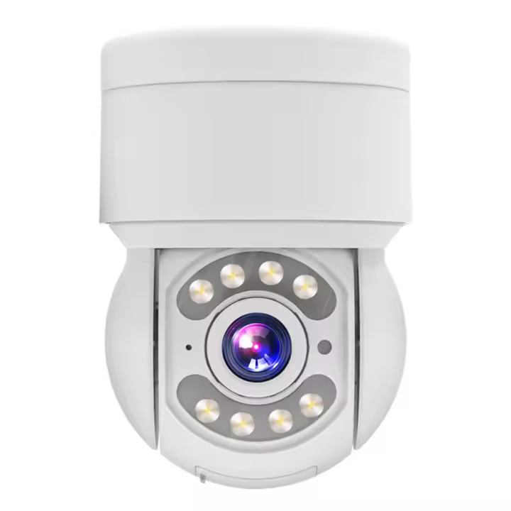 Cámara WiFi Exterior TALLPOWER C48, HD 2K 4MP, Visión Nocturna, Rotación Horizontal y Vertical de 360°, Detección de Movimiento, Impermeable IP65, Audio Bidireccional, Aplicación Tuya/Smart Life - 1 Unidad Blanca, Enchufe UE - 1