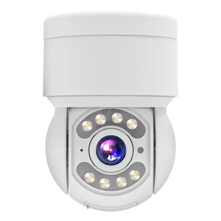 Cámara WiFi Exterior TALLPOWER C48, HD 2K 4MP, Visión Nocturna, Rotación Horizontal y Vertical de 360°, Detección de Movimiento, Impermeable IP65, Audio Bidireccional, Aplicación Tuya/Smart Life - 1 Unidad Blanca, Enchufe UE - 1