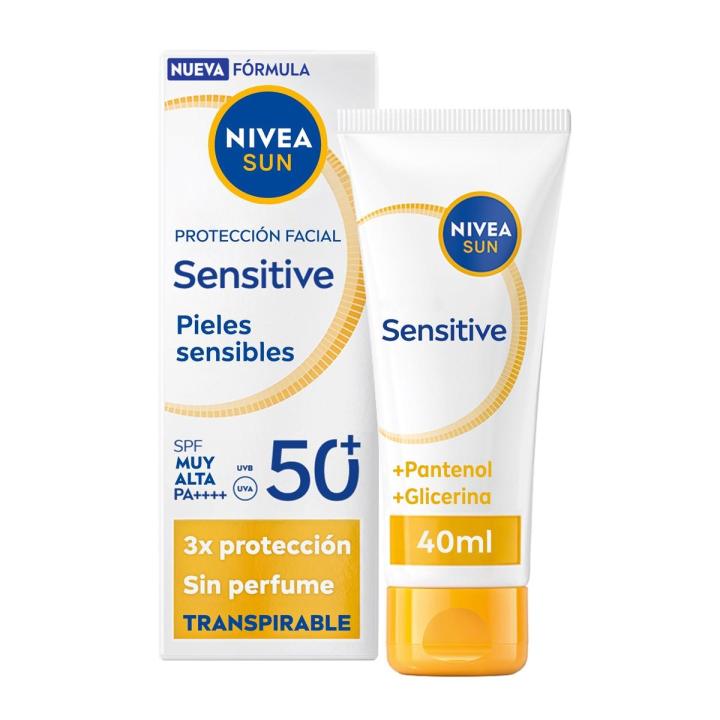 NIVEA Protección Facial UV Sensitive Transpirable SPF50+ 40 ml — oferta en Miravia