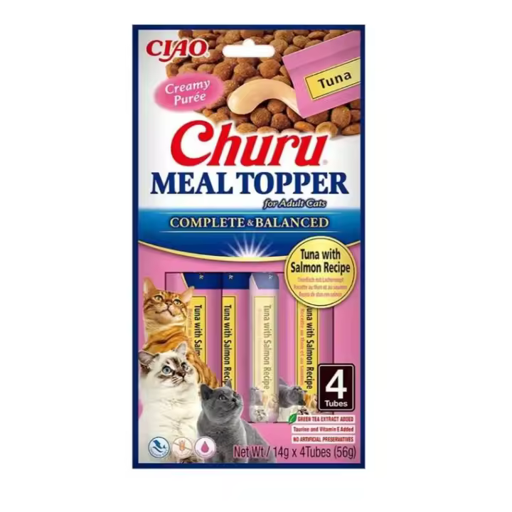 Pack De 6 Churu Cat Meal Topper Atun Y Salmon Complemento Alimentario Completo Y Equilibrado Para Gatos - 1
