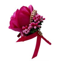 Broche De Silken Artificial Para Mujer Y Hombre Corsé De Mano Flor De Boda Decoración De Fiesta Para Novio Y Novia - details 2