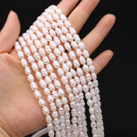 Perlas De Agua Dulce Naturales Blancas En Forma De Arroz Para Joyería DIY Collar Y Pulsera Para Mujeres Beads De Nivel a - details 3