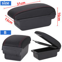 Soporte Central Para Coche MAZDA 2 Demio Caja De Almacenamiento Accesorios Interiores Piezas De Retrofits Material PU Cuero / Plástico ABS - details 2