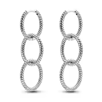 Pendientes De Aro De Plata 925 Para Mujer Con Zirconia Joyería De Moda Regalo Original Eardrop Pendientes Metálicos Tipo Aro - details 30