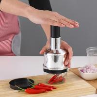Picadora de Alimentación manual Picadora de Productos Rebote Automático Court Uniform Ensalada de Maple inoodiable Picadora Manual para verduras Cebolla Ajo Nueces Utensilios de Cocina - details 0