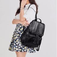 Mochila De Mujer De Cuero De Alta Calidad Diseñadora Bolso De Moda Para Escuela Y Viajes Gran Capacidad Multifuncional Con Cierre De Cremallera - details 1
