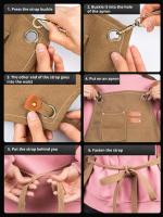 Delantal De Lona Moda Para Mujer Uso Doméstico Jardín Trabajo Restaurante Material Resistente Tamaño Estándar Diseño Versátil - details 7