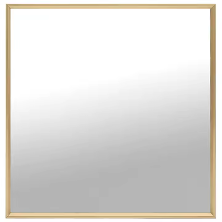 vidaXL Espejo 60x60 cm en color Plateado/Dorado/Blanco | decorativo de pared para baño dormitorio recibidor moderno - 1