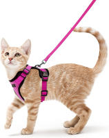 ATUBAN Juego De Correa Y Arnes Para Gato Estilo Elegante Y Antirrueda Ajustable Transpirable Con Encaje Reflectante Para Mascotas - details 0
