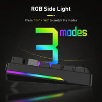 Teclado Mecánico DAREU E75PRO Con Retroiluminación RGB Triple Modo N-Key Rollover Anti-ghosting Switches Dream Multi Media Button - details 7