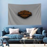 Bandera De Harley Davidson H Para Decoración De Habitaciones Y Salas Con 4 Agujeros Material Poliéster Y Bambú Para Exteriores Y Oficinas - details 8