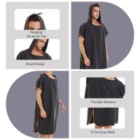 Poncho Toalla Rápida De Secado Microfibra Para Playa Robe De Cambio Para Adultos Toalla De Natación Con Capucha - details 11