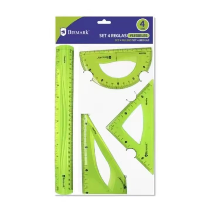 SET 4 REGLAS PVC FLEXIBLES 30/18/13/15 BISMARK - 1
