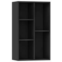 vidaXL Estantería/Aparador madera contrachapada 50x25x80cm Blanco, Negro, Roble Sonoma Mueble Almacenaje Estantería para Oficina, Estudio, Dormitorio Estantería/Librería/ mueble de Almacenamiento - details 5