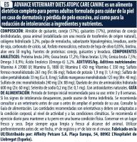 Advance Veterinary Diets Atopic - Pienso para Perros con Dermatitis atópica con Conejo y Guisantes - 12kg - details 4