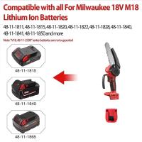 Mini Motosierra Eléctrica De 4/6 Pulgadas Sin Cable Para Jardín Y Carpintería Herramienta De Corte Compatible Con Batería Dewalt/Milwaukee 18V - details 4