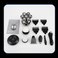 Afeitadora Eléctrica 7D Cabeza De Corte Flotante Recargable Portátil Para Hombre Afeitadora De Barba Con Clipper Rasurador Rotatorio De Acero Inoxidable - details 7