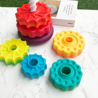Torre De Colores Rainbow Rotada Con Música Juego De Pila De Anillos Montessori Para Educar a Niños Mayores De 3 Años - details 4