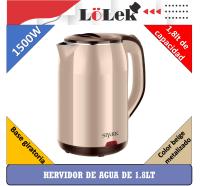 Hervidor de Agua 1.8L Interior Metálico 1500W, Base Giratoria, Varios Colores, LoLek-Andra - details 0