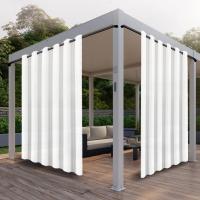 2PCS Cortinas De Exterior Impermeables Y Resistentes Al Sol Con Guardia UV Y Ganchos Antirrosa Diseño Moderno Para Privacidad - details 4