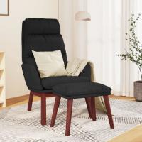 vidaXL Sillón de relax con reposapiés tela en color Negro/Azul/Gris oscuro y más - details 0