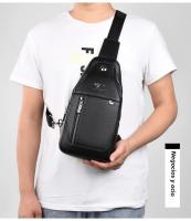 Bolso De Hombro Para Hombre De Cuero Lujo Vintage Bolsa De Pecho Negocios Sujeta En El Hombro Estilo Casual Bolsa De Mochila Unisex - details 15