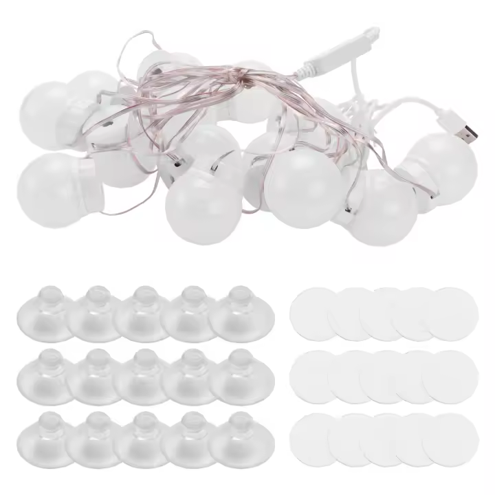 Lámpara de Espejo para Maquillaje con 3 Modos de Luz LED Ajuste de Brillo Táctil Vanguardia Adornos para el Hogar Bulbos USB 12V Blanco Fabricado en China - 1