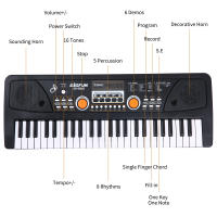 BIGFUN Teclado Electrónico De Organizador Con Microfono 37/49 Teclas Negro Para Música Digital Compatible Con USB - details 9